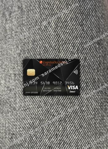 Croatia Zagrebacka bank visa card photolook front